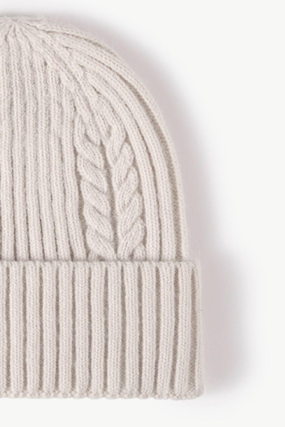 Cable-Knit Cuff Beanie - Trendsi