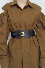 Wide Elastic Belt with Alloy Buckle - Flyclothing LLC