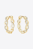 Moissanite Crisscross Hoop Earrings - Flyclothing LLC