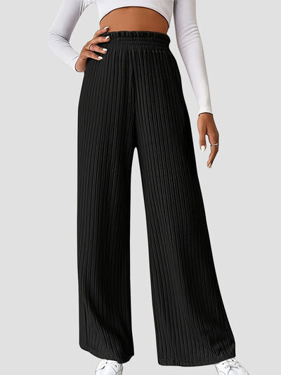 Ribbed High Waist Pants - Flyclothing LLC