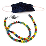 Face Mask/Eyeglass Paper Bead Chain, Colorful Round Beads - Flyclothing LLC