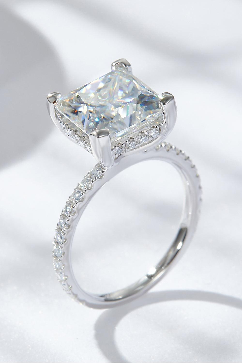 5.52 Carat Moissanite Side Stone Ring - Flyclothing LLC