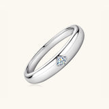 925 Sterling Silver Inlaid Moissanite Ring - Flyclothing LLC