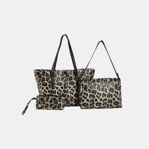 3-Piece Leopard PU Leather Bag Set - Flyclothing LLC