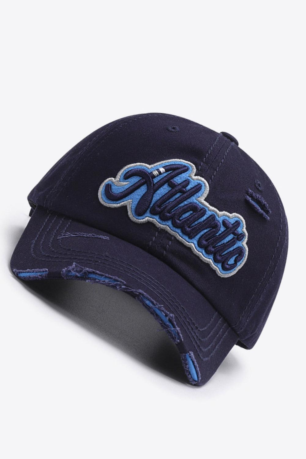 ATLANTIC Graphic Distressed Baseball Cap - Flyclothing LLC