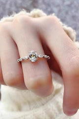 1 Carat Moissanite Oval Ring - Flyclothing LLC