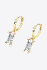 Retro 925 Sterling Silver Cubic Zirconia Drop Earrings - Flyclothing LLC