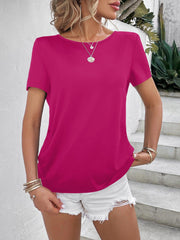 Beads Trim Back Twisted Blouse - Trendsi