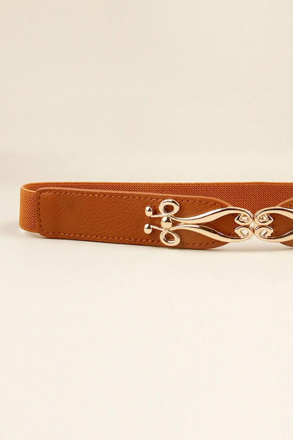 Alloy Buckle Elastic Belt - Trendsi