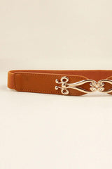 Alloy Buckle Elastic Belt - Trendsi