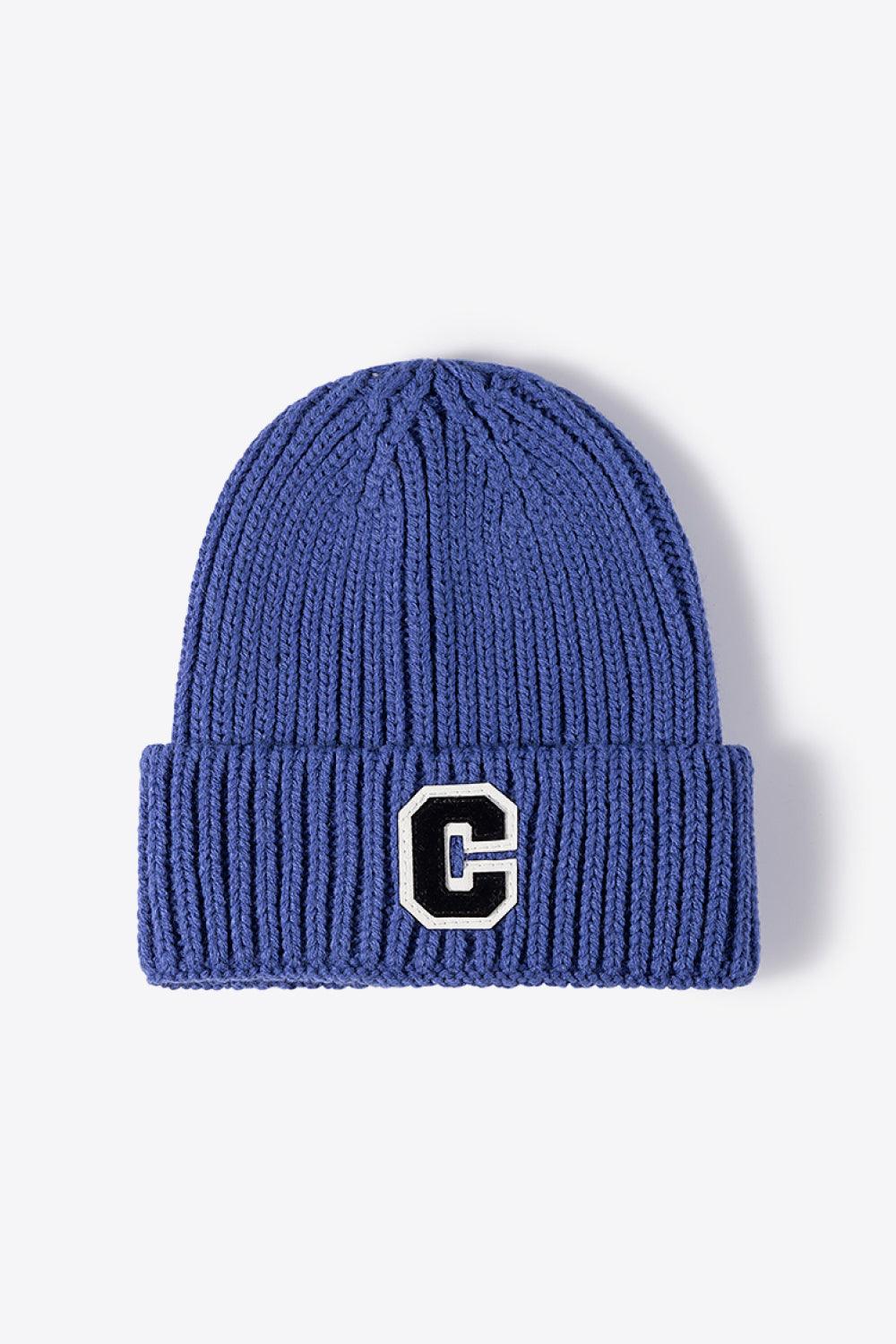 Letter C Patch Cuffed Beanie - Trendsi