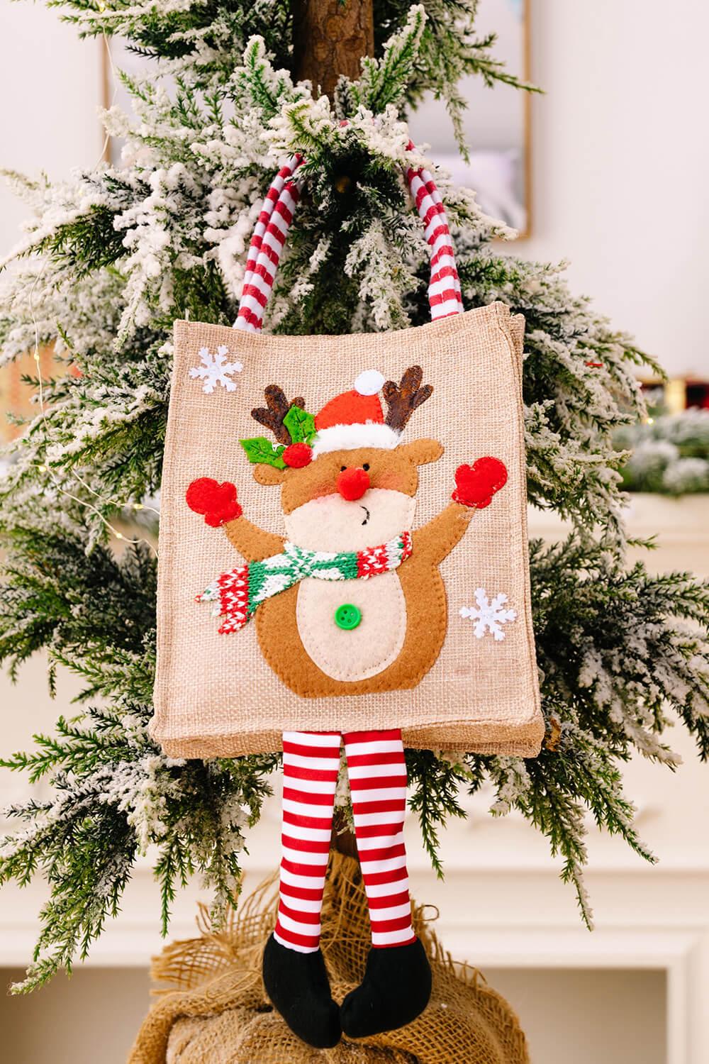 4-Pack Christmas Gnome Graphic Striped Gift Bag - Flyclothing LLC