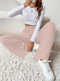 Ribbed High Waist Pants - Flyclothing LLC