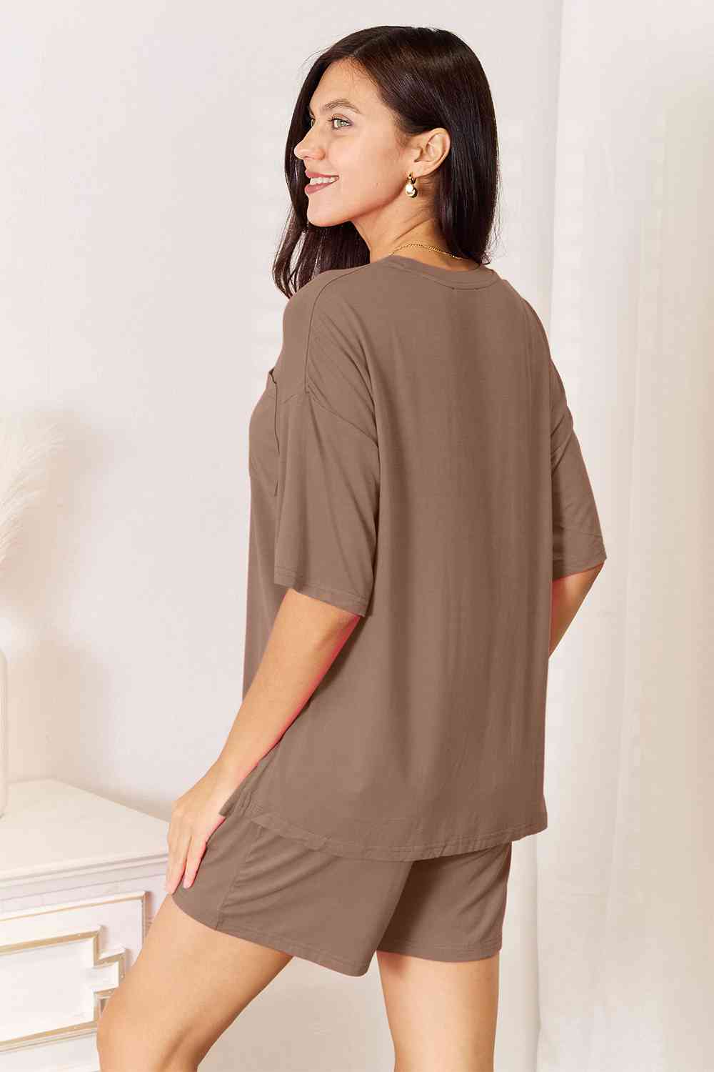 Basic Bae Full Size Soft Rayon Half Sleeve Top and Shorts Set - Flyclothing LLC