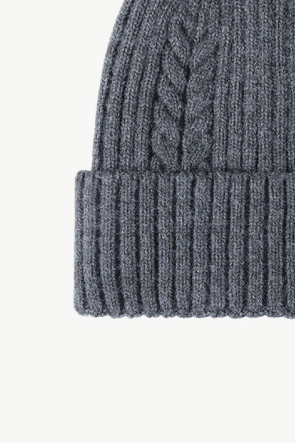 Cable-Knit Cuff Beanie - Trendsi