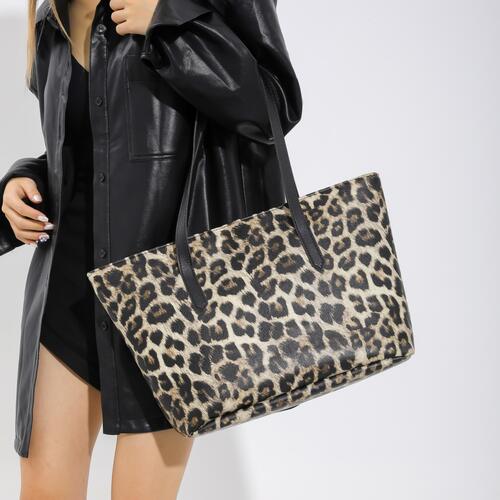 3-Piece Leopard PU Leather Bag Set - Flyclothing LLC