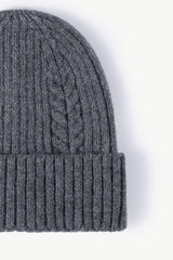 Cable-Knit Cuff Beanie - Trendsi