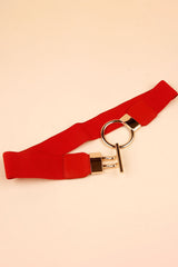 Circle Shape Buckle Zinc Alloy Buckle PU Leather Belt - Flyclothing LLC