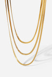 Triple-Layered Snake Chain Necklace - Flyclothing LLC