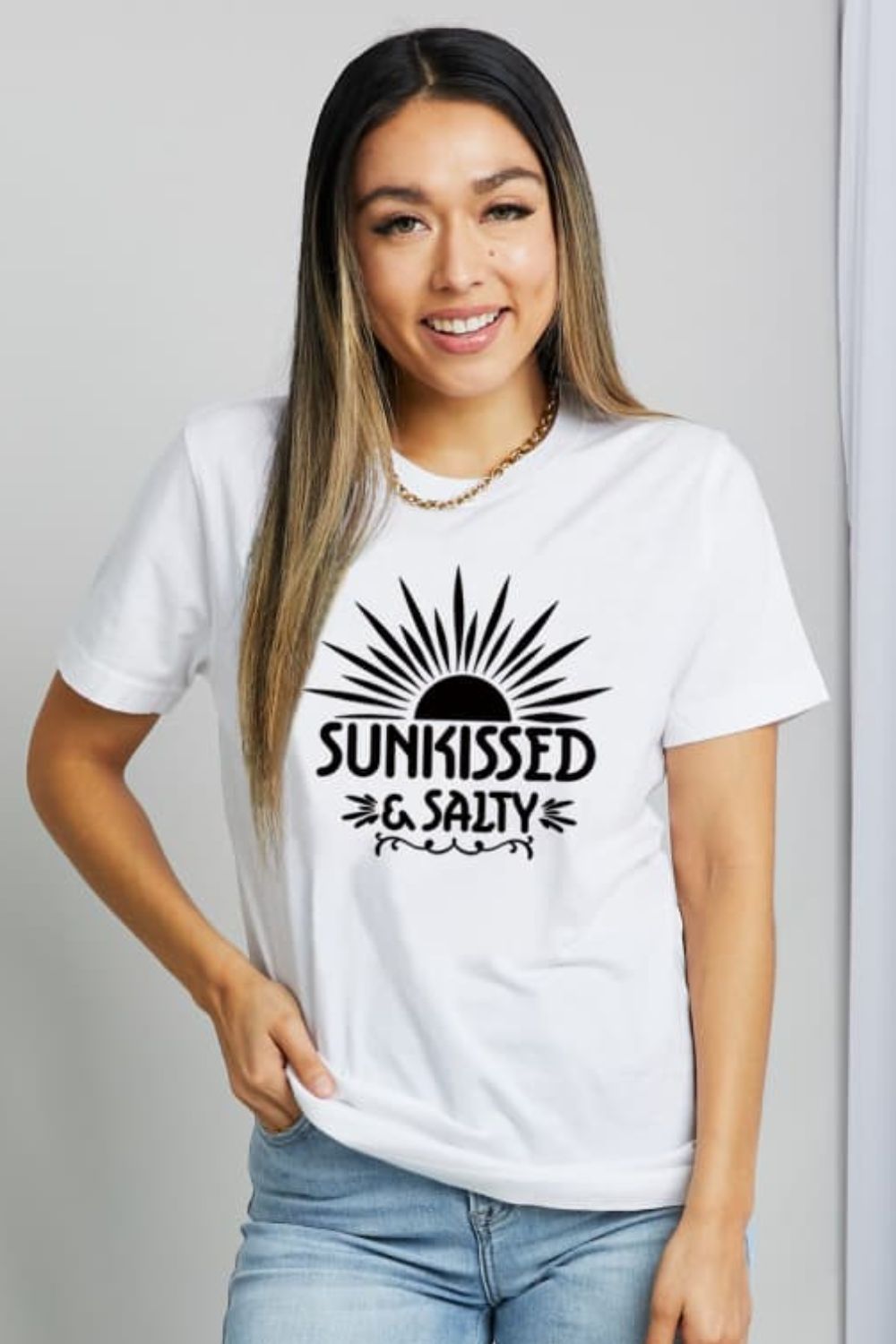 Simply Love SUNKISSED & SALTY Graphic Cotton T-Shirt – Flyclothing LLC