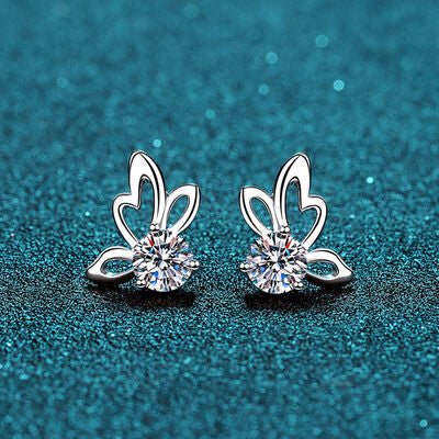 1 Carat Moissanite Butterfly Shape Earrings - Flyclothing LLC