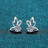 1 Carat Moissanite Butterfly Shape Earrings - Flyclothing LLC