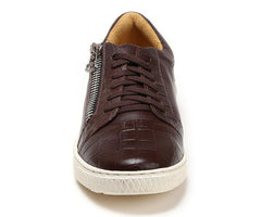 Sandro Moscoloni Cassius Brown Leather Side-Zip Sneaker - Flyclothing LLC