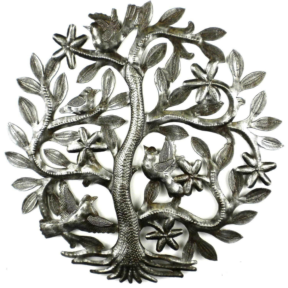 14 inch Tree of Life with Birds Wall Art - Croix des Bouquets - Croix des Bouquets