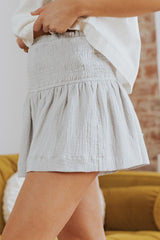 Smocked Waist Culotte Shorts - Flyclothing LLC