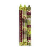 Hand Painted Candles in Kileo Design (three tapers) - Nobunto - Flyclothing LLC