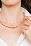 18K Gold Plated Curb Chain Necklace - Flyclothing LLC