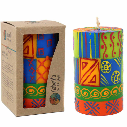 Single Boxed Hand-Painted Pillar Candle - Shahida Design - Nobunto - Flyclothing LLC