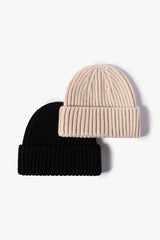 Rib-Knit Cuff Beanie - Flyclothing LLC