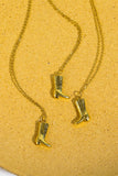 Cowboy Boot Pendant Stainless Steel Necklace - Flyclothing LLC