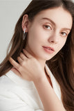 Moissanite 925 Sterling Silver Connected Earrings - Flyclothing LLC