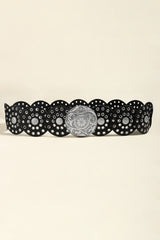 Vintage PU Leather Wide Belt - Flyclothing LLC