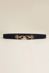 Alloy Buckle Elastic Belt - Trendsi