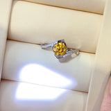 1 Carat Moissanite 925 Sterling Silver Ring - Flyclothing LLC