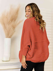 Open Front  Cardigan with Pockets - Flyclothing LLC