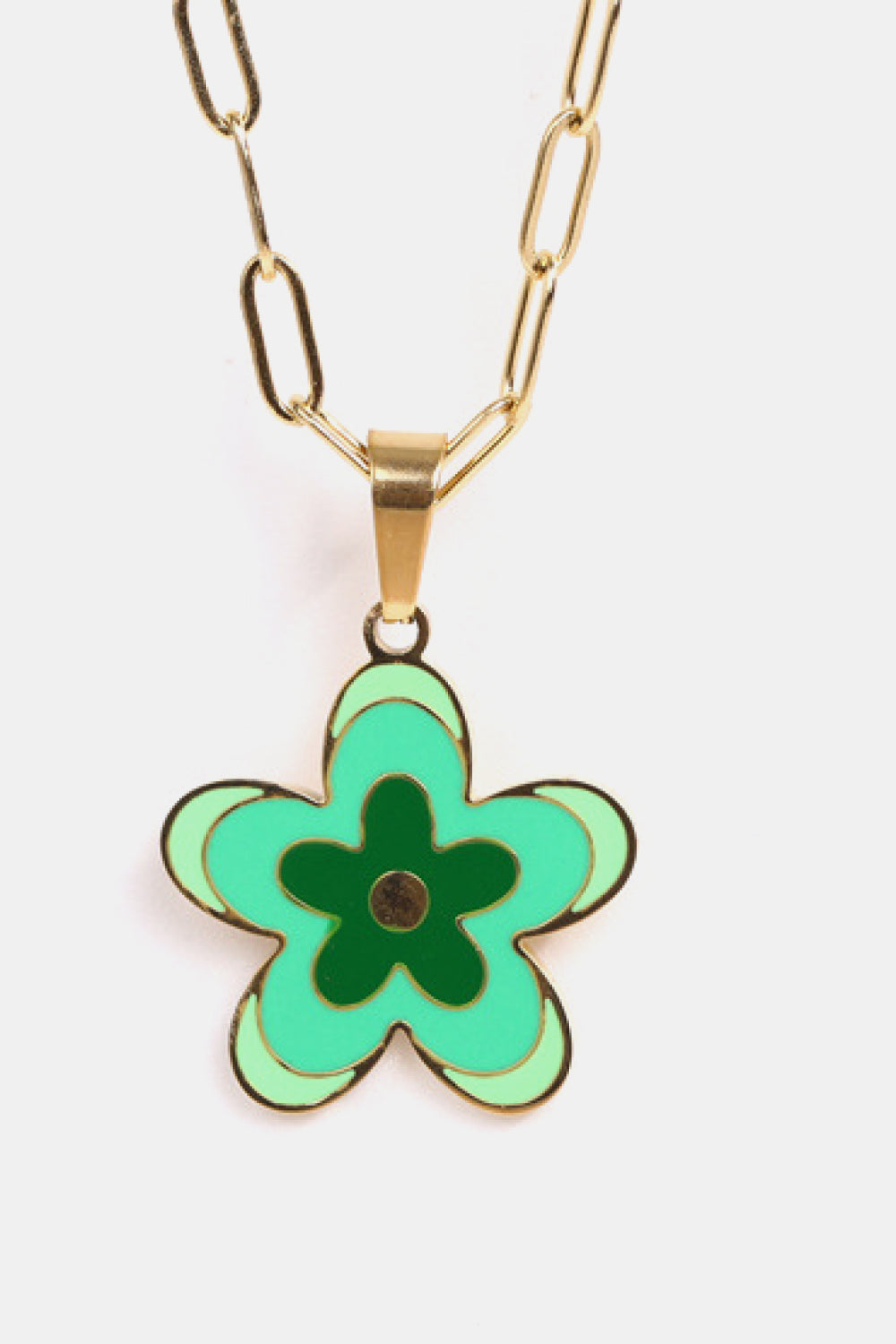 Flower Pendant Stainless Steel Necklace - Flyclothing LLC