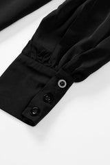 Gathered Detail Puff Sleeve Shirt - Flyclothing LLC