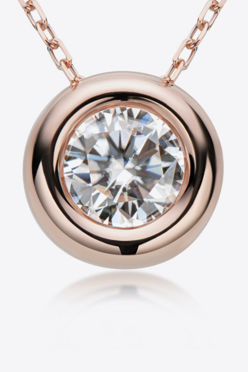 1 Carat Moissanite Pendant 925 Sterling Silver Necklace - Flyclothing LLC