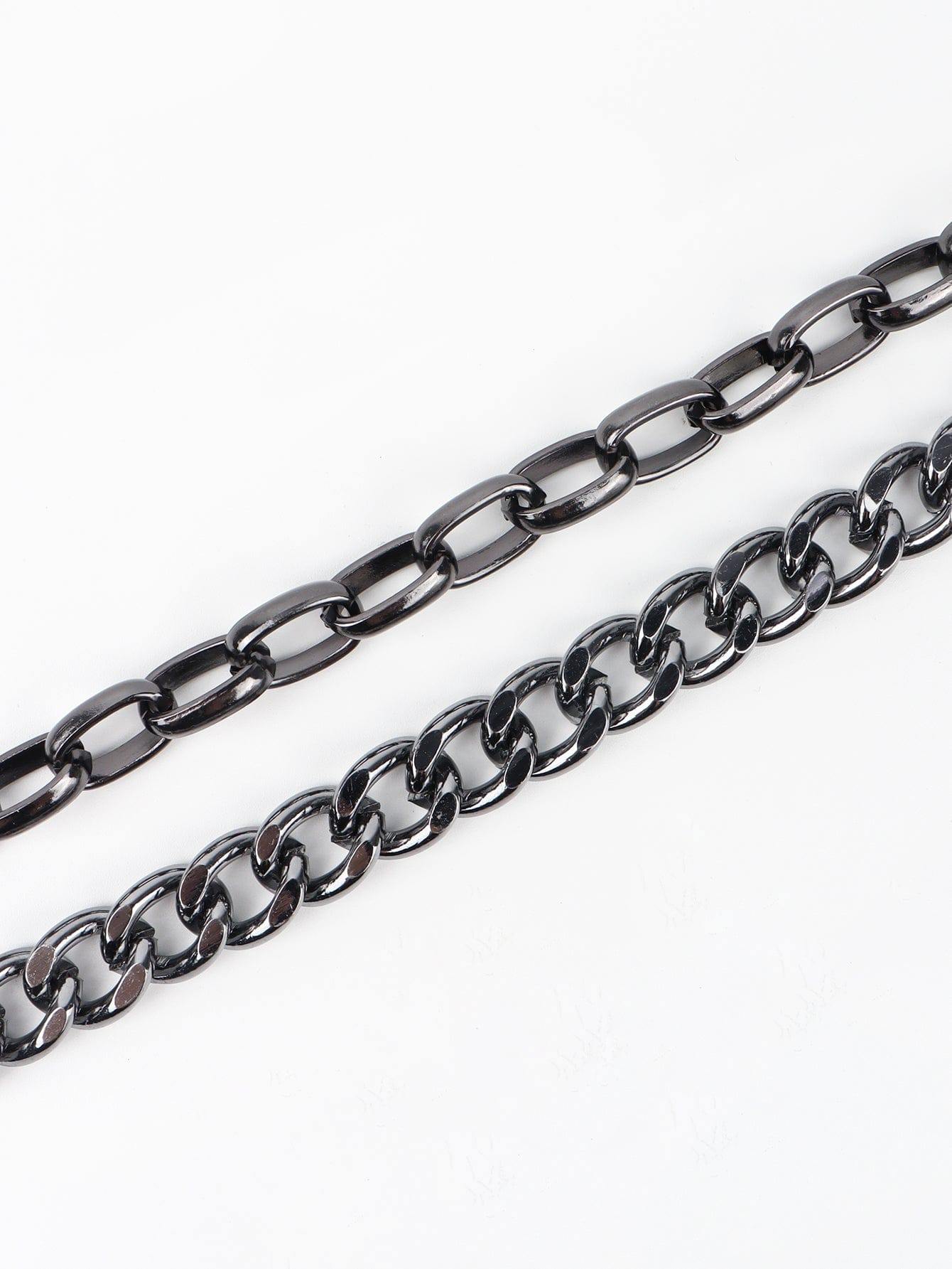 Punk Aluminium Chain Belt - Trendsi