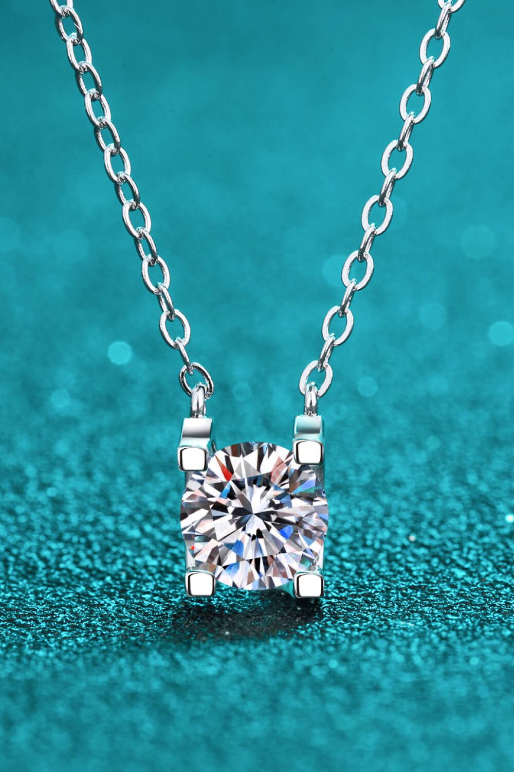 1 Carat Moissanite Chain Necklace - Flyclothing LLC