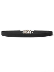 Zinc Alloy Buckle Elastic PU Belt - Flyclothing LLC