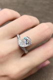 925 Sterling Silver Teardrop Moissanite Ring - Flyclothing LLC