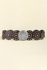 Vintage PU Leather Wide Belt - Flyclothing LLC