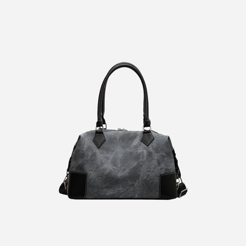 Contrast PU Leather Shoulder Bag - Flyclothing LLC