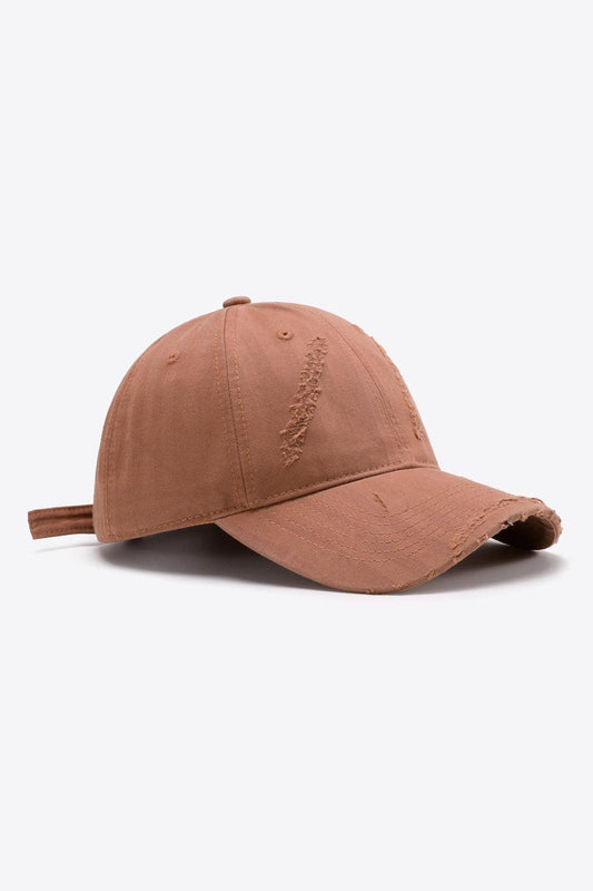 Distressed Adjustable Baseball Cap - Flyclothing LLC