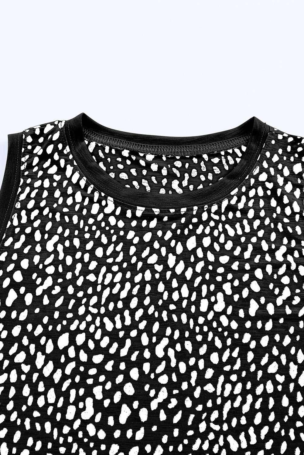 Printed Round Neck Tank - Flyclothing LLC